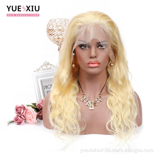 Body Wave Virgin Human Hair Lace Front Wigs 13*6 613 Blonde Lace Wig